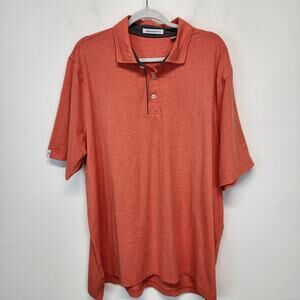 Ashworth Torrey Stretch Polo Shirt Size XL Orange Performance Athletic AM1003
